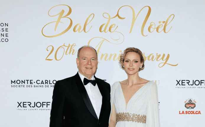 Prince Albert II and Princess Charlène attend the annual Christmas Ball at the Hôtel de Paris in Monaco