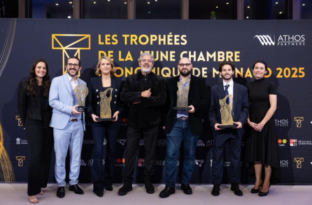Winners of Monaco’s 30th Business Creation Competition receive awards at the Auditorium Rainier III under the High Patronage of Prince Albert II
